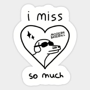 I miss modern baseball sm Sticker